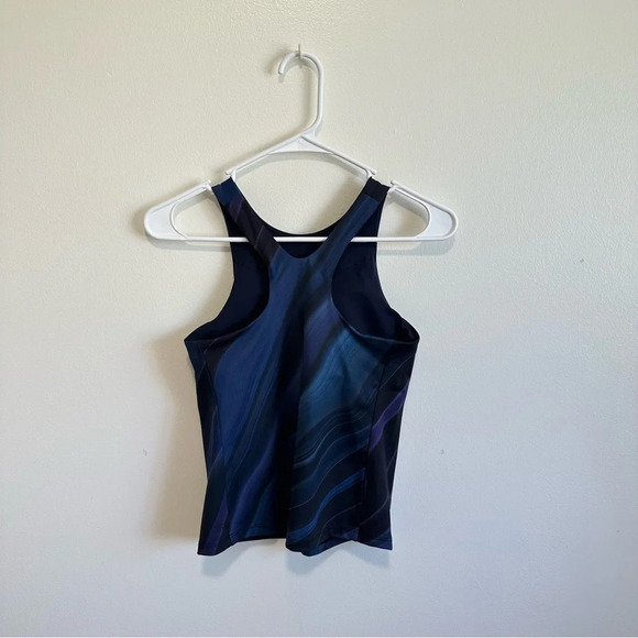 Athleta lightning printed support top in geode blue size XS! - Picture 4 of 5